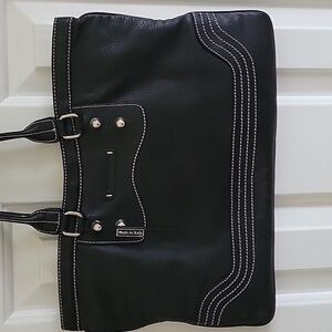 Marco Buggiani Black Leather Tote